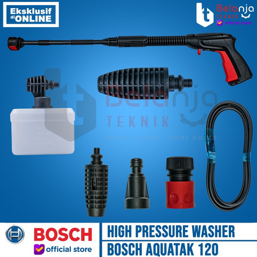 BOSCH Mesin Cuci Aquatak 120 Bar AQT Jet Cleaner DIY Car Cleaning Kit