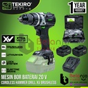 Tekiro Mesin Bor Baterai XV 20V Brushless 13MM Cordless Hammer Drill