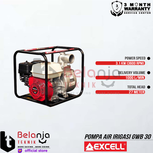 Excell Pompa Air Irigasi GWB 30 Pompa Alkon 3 Inch Japan Quality