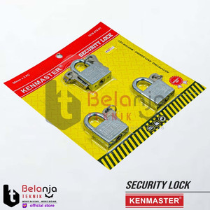 Kenmaster Kunci Gembok Pagar Rumah Leher Pendek 50 MM Set 3 Pcs 50mm