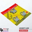Kenmaster Kunci Gembok Pagar Rumah Leher Pendek 50 MM Set 3 Pcs 50mm