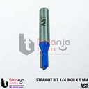 AST Mata Pisau Profil Kayu Straight Bit 1/4 Inch X 5 MM Router Lurus