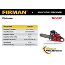Firman Tecogold Chainsaw TG58XP 22 Inch Mesin Potong Kayu Gergaji 22In