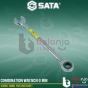 Sata Kunci Ring Pas Ratchet 8 mm 43604 Kunci Kombinasi Ratchet 8MM