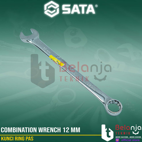 Sata Kunci Ring Pas 12 MM Combination Wrench 12mm 40207 Ringpas 12 MM
