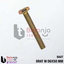 Baut Mur L Drat M 06x50 MM Kuningan Full Per PCS Non Merk