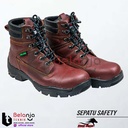 Steel Horse Sepatu Safety 9369 Sepatu Proyek Lapangan Safety Maroon