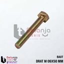 Baut Mur L Drat M 06x50 MM Kuningan Full Per PCS Non Merk
