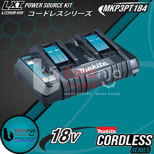 Makita Power Source Kit MKP3PT184 Baterai 1850 18 V 5Ah + Dual Charger