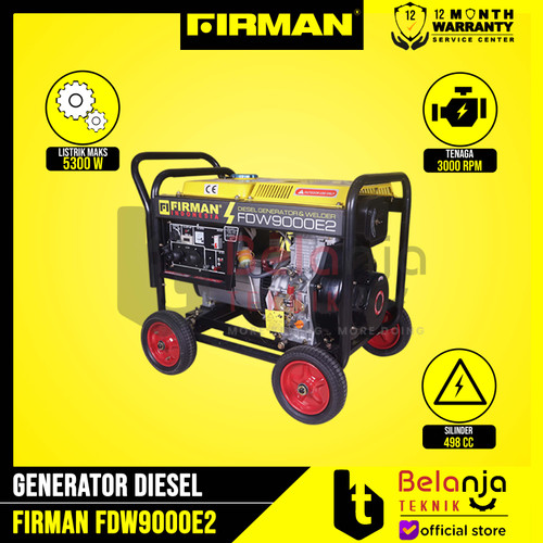 Firman Generator Diesel FDW 9000 E2 5000 Watt Mesin Genset 1 Phase