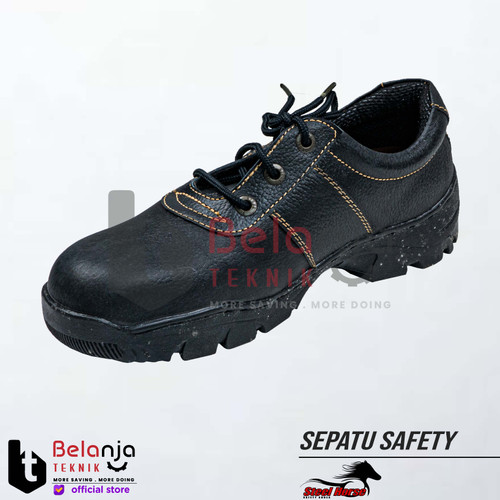 Steel Horse Sepatu Safety 9135 Sepatu Proyek Lapangan Safety Hitam