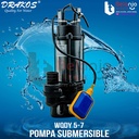 Drakos Submersible Pump WQDY 5-7 0.5 HP 0.37 KW Pompa Celup Air Kotor
