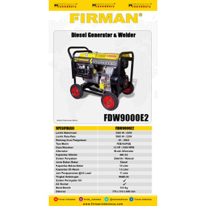 Firman Generator Diesel FDW 9000 E2 5000 Watt Mesin Genset 1 Phase