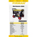 Firman Generator Diesel FDW 9000 E2 5000 Watt Mesin Genset 1 Phase