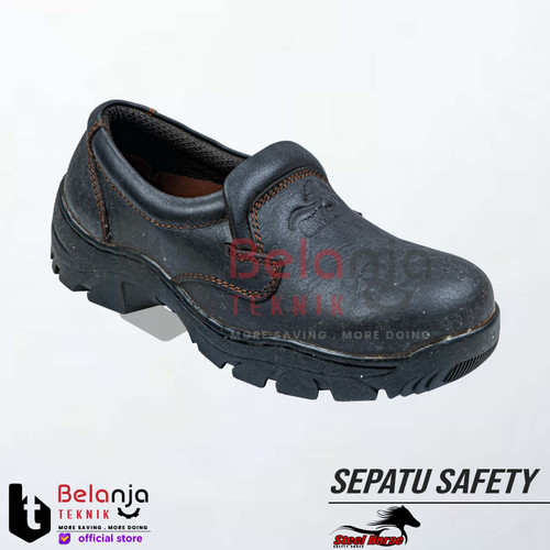 Steel Horse Sepatu Safety Sepatu Proyek S-136 Safety Shoes Brown Ori