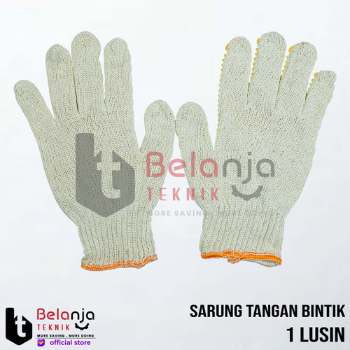 Steel Horse Sarung Tangan Kain Bintik Dot 12PCS Working Gloves 1 Lusin