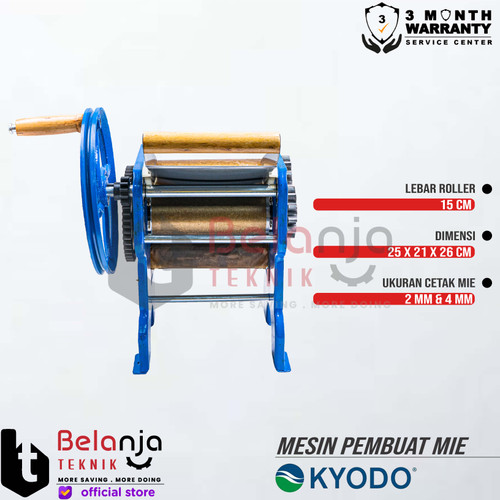 Kyodo Mesin Giling Cetak Mie Manual Penggilingan Noodle Maker KMN-150