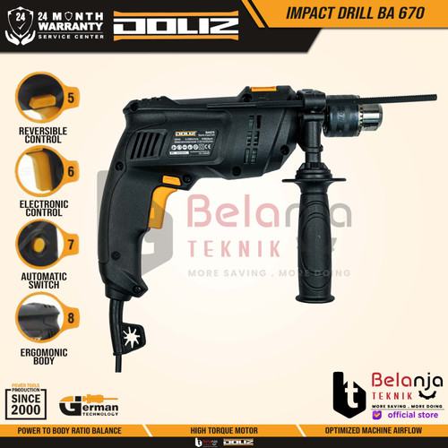 Doliz Impact Drill Variable Speed BA670 550W Mesin Bor Beton 13MM