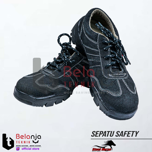 Steel Horse Sepatu Safety 9131 Hitam Sepatu Proyek Lapangan Safety