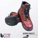 Steel Horse Sepatu Safety 9369 Sepatu Proyek Lapangan Safety Maroon