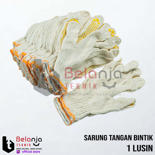 Steel Horse Sarung Tangan Kain Bintik Dot 12PCS Working Gloves 1 Lusin