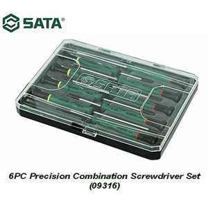 Sata Precision Combination Screwdriver Set 9 PCS Obeng Set Kecil 09316