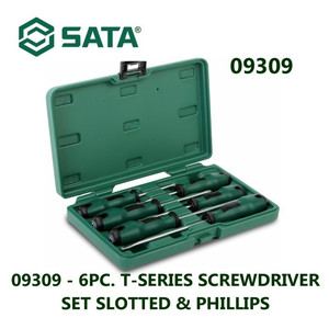 Sata T-Series Combination Screwdriver Set 6 PCS Obeng Magnet 09309