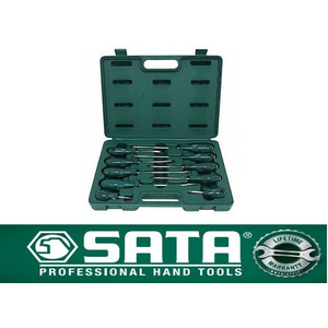 Sata Combination Screwdriver Set 10 Pcs Obeng Tipe A Series 09304E