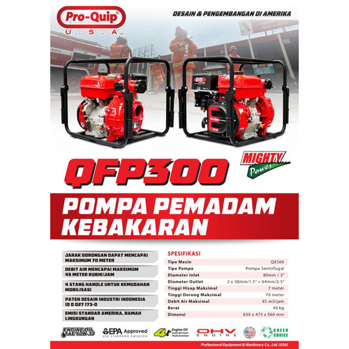 Proquip Pompa Air QFP 300 Pemadam Alkon 3 Inch Water Pump QFP300 3"