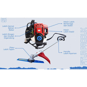 AIPower Brush Cutter 4 Tak EC435-BCG4 Mesin Potong Rumput Gendong