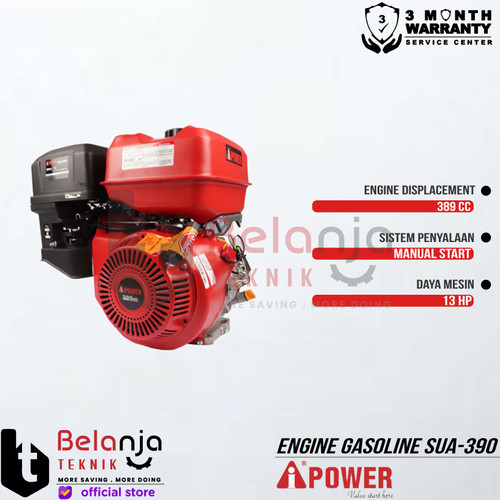 AIPower Engine Gasoline SUA-390 Gamma 25 13 HP Mesin Penggerak Bensin