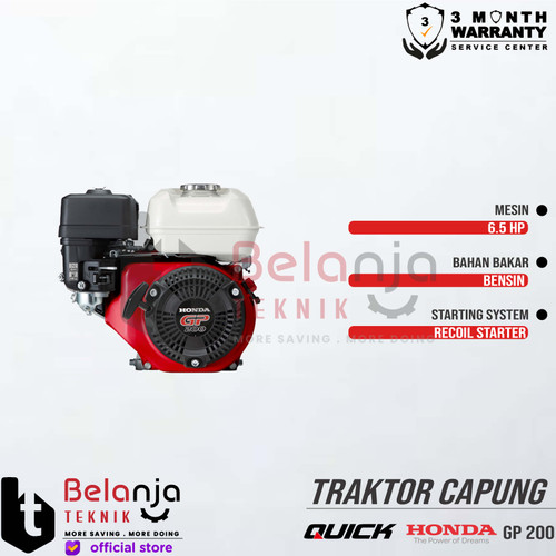 Mesin Traktor - Quick Capung Metal + Mesin Engine Honda GP 200