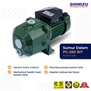 Shimizu Pompa Air Jet Pump PC 260 BIT Tanpa Tabung 30 Meter 250 Watt