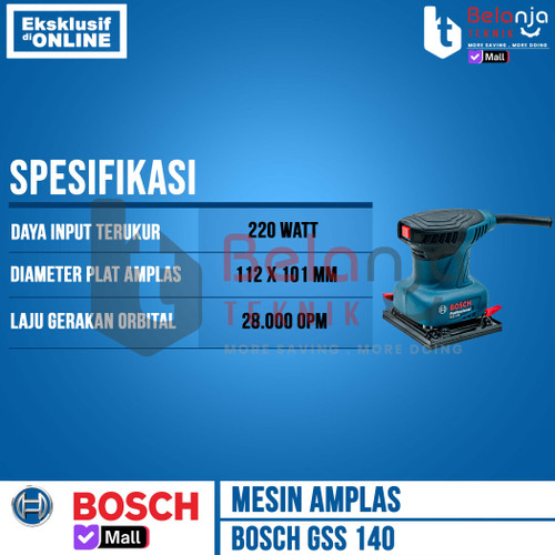 Bosch Orbital Sander GSS 140 Mesin Amplas Listrik GSS140 220 Watt