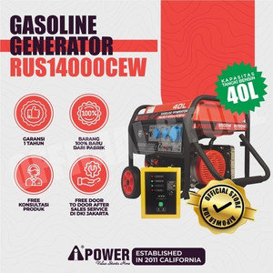 AIPower Genset RUS14000CEW Generator Bensin 8500 Watt Manual Starting