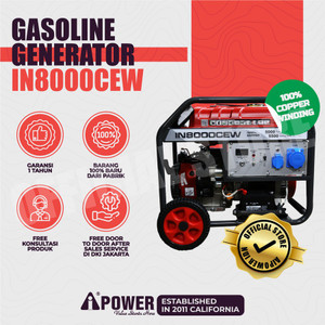 AIPower Genset IN8000CW Generator Bensin 5500 Watt Manual Starting