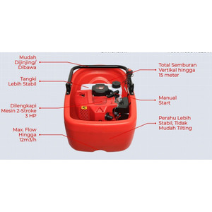 AIPower Floating Pump FLP40-2 Pompa Air Apung Irigasi 52 CC Alkon Arit