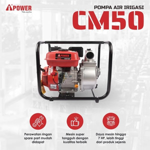AIPower Pompa Air Irigasi CM50 2 Inch Bensin Clean Water Pump 2" In 7M