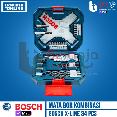Bosch Mata Bor Kombinasi Obeng X-line 34 Pcs Drill Driver Screwdriver