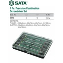 Sata Precision Combination Screwdriver Set 9 PCS Obeng Set Kecil 09316