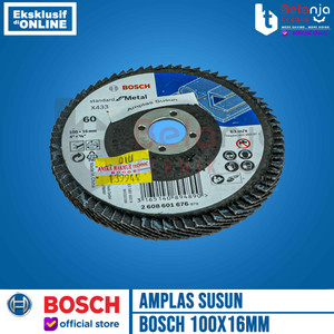 Bosch Flap Disc Metal Mata Batu Gerinda Amplas Susun 4 Inch Grit 60 4"