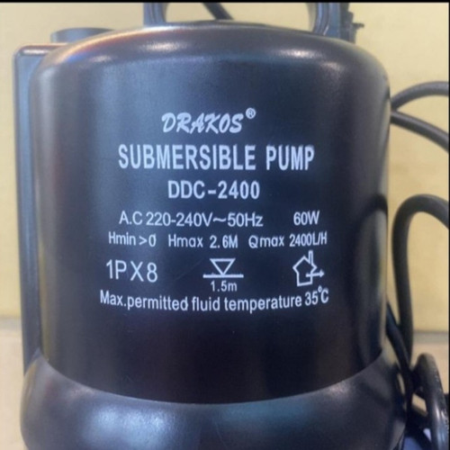 Drakos Pompa Air Celup DDC 2400 Submersible Pump Kolam Ikan DDC2400