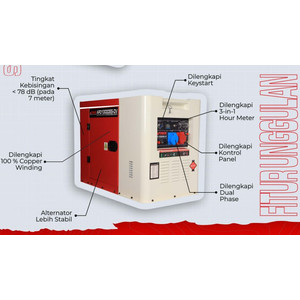 AIPower Genset APD13000ES-DV Generator Bensin Dual Phase Key Starting
