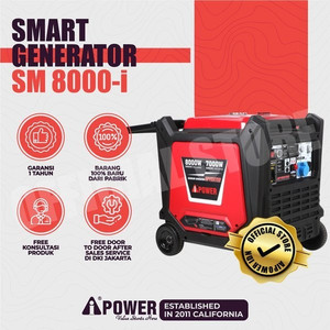 AIPower Genset SM8000I Generator Bensin 8000 Watt Manual Starting