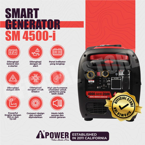 AIPowe Smart Inverter Generator SM4500I Genset Portable Recoil 4000 W