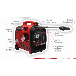 AIPower Smart Inverter Generator SM2000I Genset Portable Recoil 2000 W