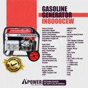 AIPower Genset IN8000CW Generator Bensin 5500 Watt Manual Starting