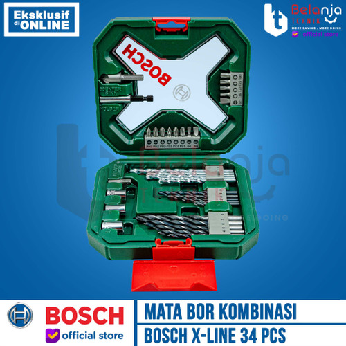 Bosch Mata Bor Kombinasi Obeng X-line 34 Pcs Drill Driver Screwdriver
