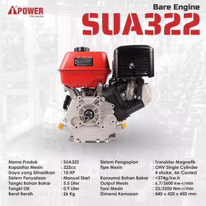 AIPower Engine Gasoline SUA-322 10 HP Mesin Penggerak Serbaguna Bensin