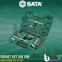 Sata Kunci Shock Set 22 PCS 09088 1/2 Inch DR Socket Set SAE CRV